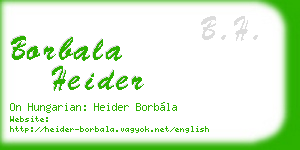 borbala heider business card
